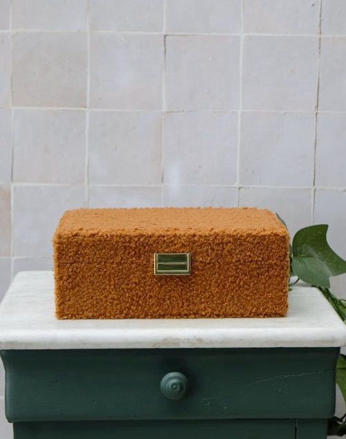 ​Portagioie Louise Teddy Cognac  - Maison Scarlett