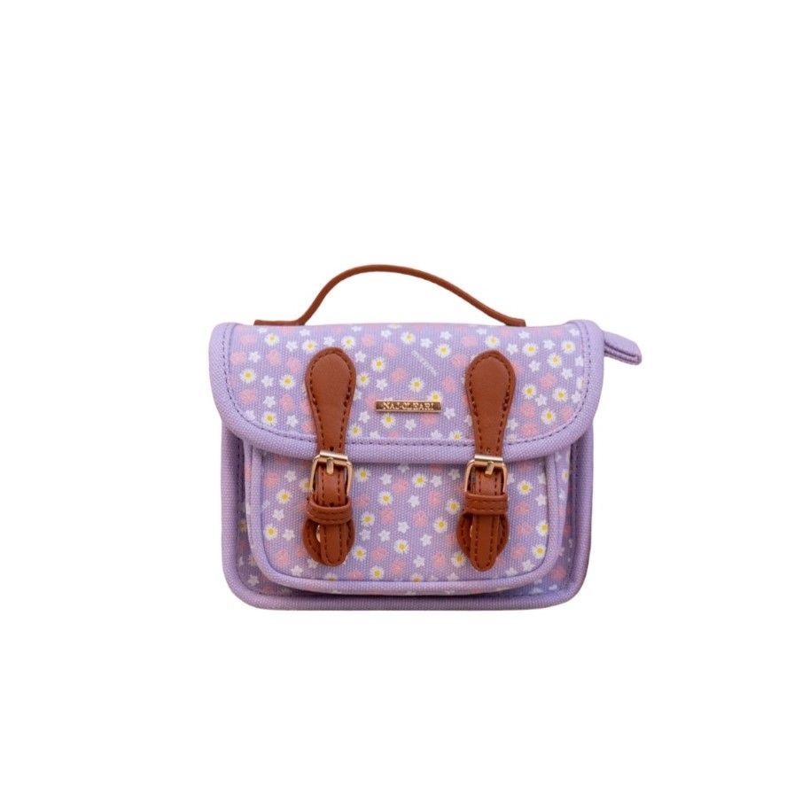 Cartella mini lilla con fiorellini - Naj Oleari