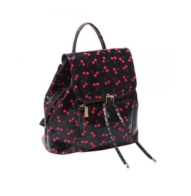 Zaino nero con ciliegie - Naj Oleari