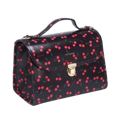 Borsa Cestino nero con ciliegie - Naj oleari