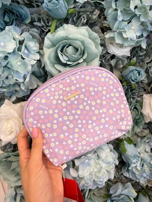Pochette Ovale fiorellini lilla - Naj Oleari Pochette Ovale fiorellini lilla - Naj Oleari