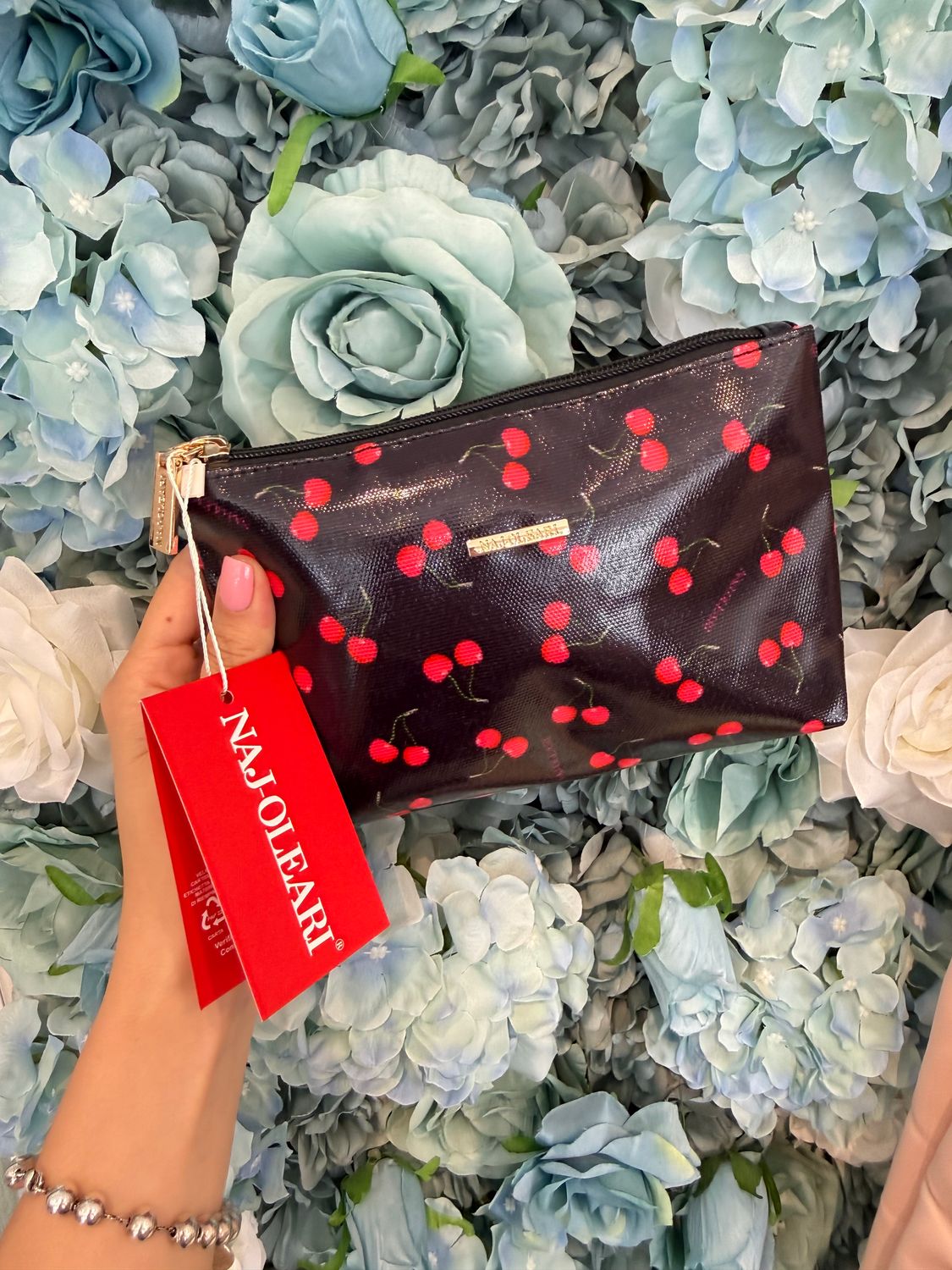 ​Pochette Rettangolare Cherry nera - Naj Oleari