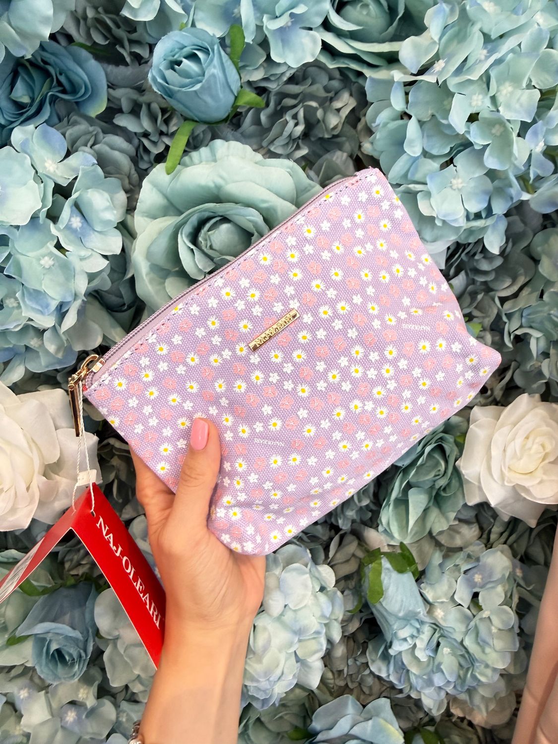 ​Pochette Rettangolare fiorellini lilla - Naj Oleari