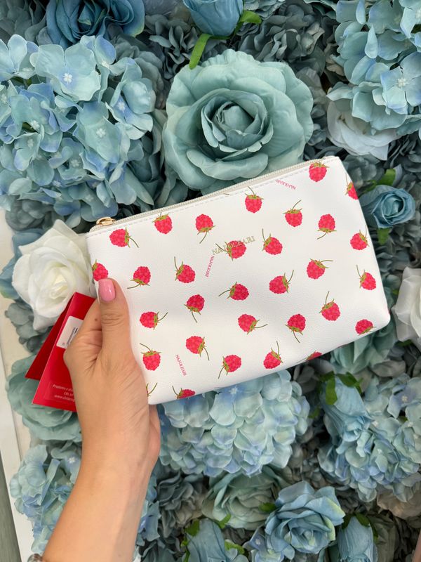 ​Pochette Rettangolare lamponi bianca - Naj Oleari