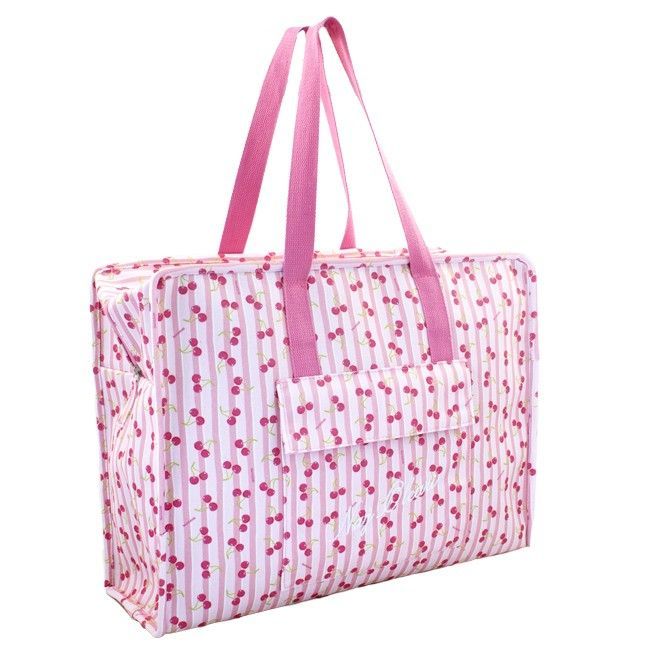 ​Borsa mare rosa con ciliegie - Naj Oleari ​Borsa mare rosa con ciliegie - Naj Oleari