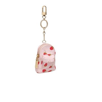 Portachiavi zainetto rosa con lamponi - Naj Oleari Portachiavi zainetto rosa con lamponi - Naj Oleari