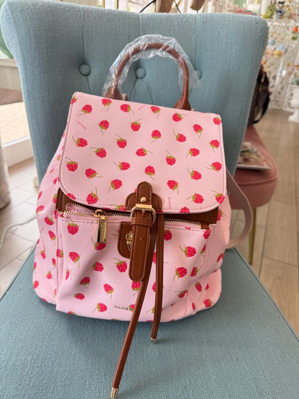 ​Zaino rosa con lamponi - Naj Oleari