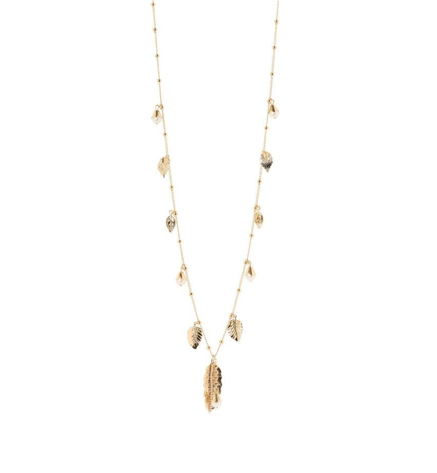 Collana catena foglie perle Daphne Oro - Sodini Collana catena foglie perle Daphne Oro - Sodini