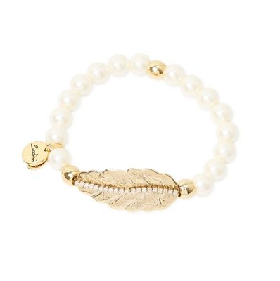 Bracciale elastico perle e foglia Daphne Oro - Sodini Bracciale elastico perle e foglia Daphne Oro - Sodini