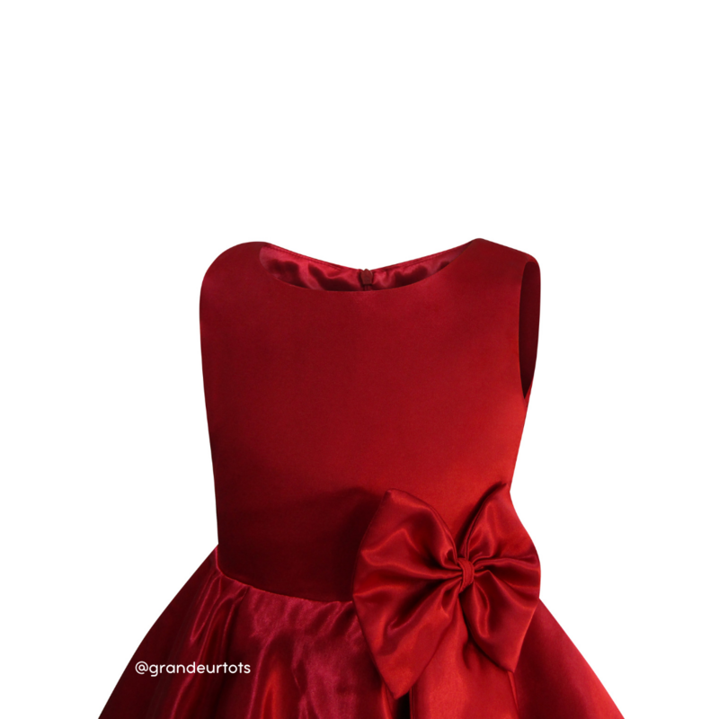 Sena Dress For Girls - Red