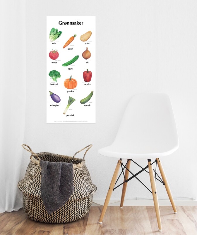Plakat med bare bilder - Grønnsaker