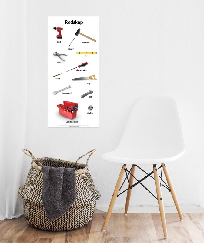 Plakat med bare bilder - Redskaper