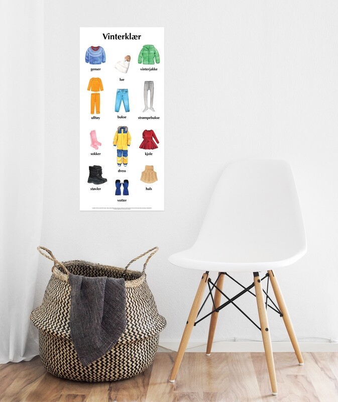 Plakat med bare bilder - Vinterklær