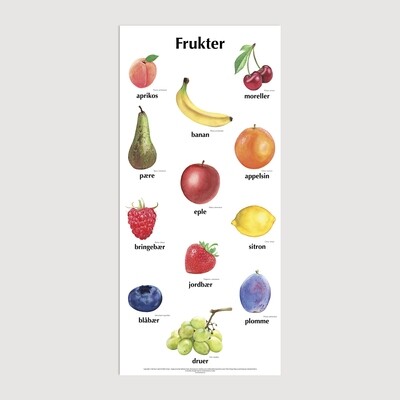 Plakat med bare bilder - Frukter