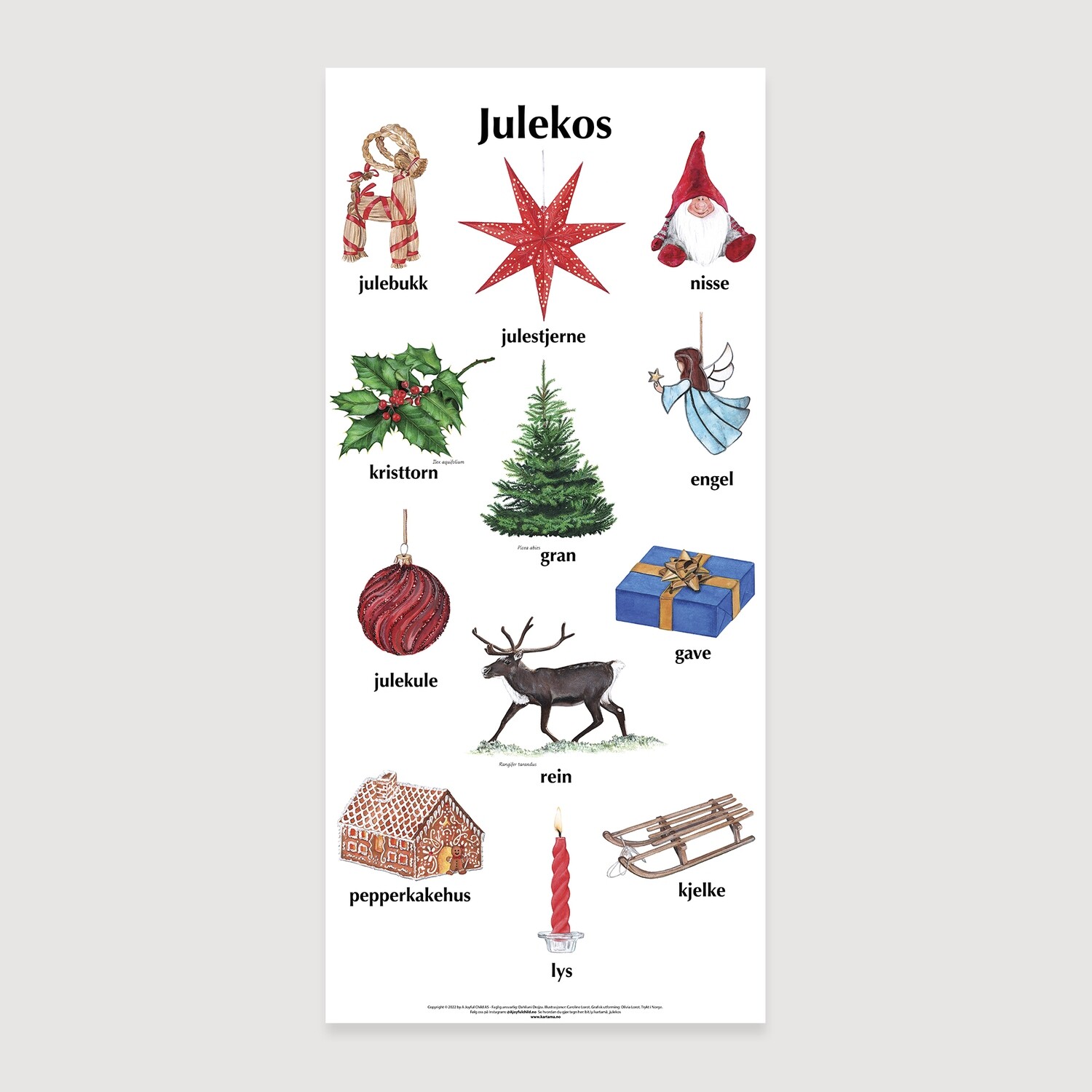 Plakat med bare bilder - Julekos