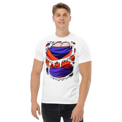 Camiseta diseño rasgado Goku, calidad premium