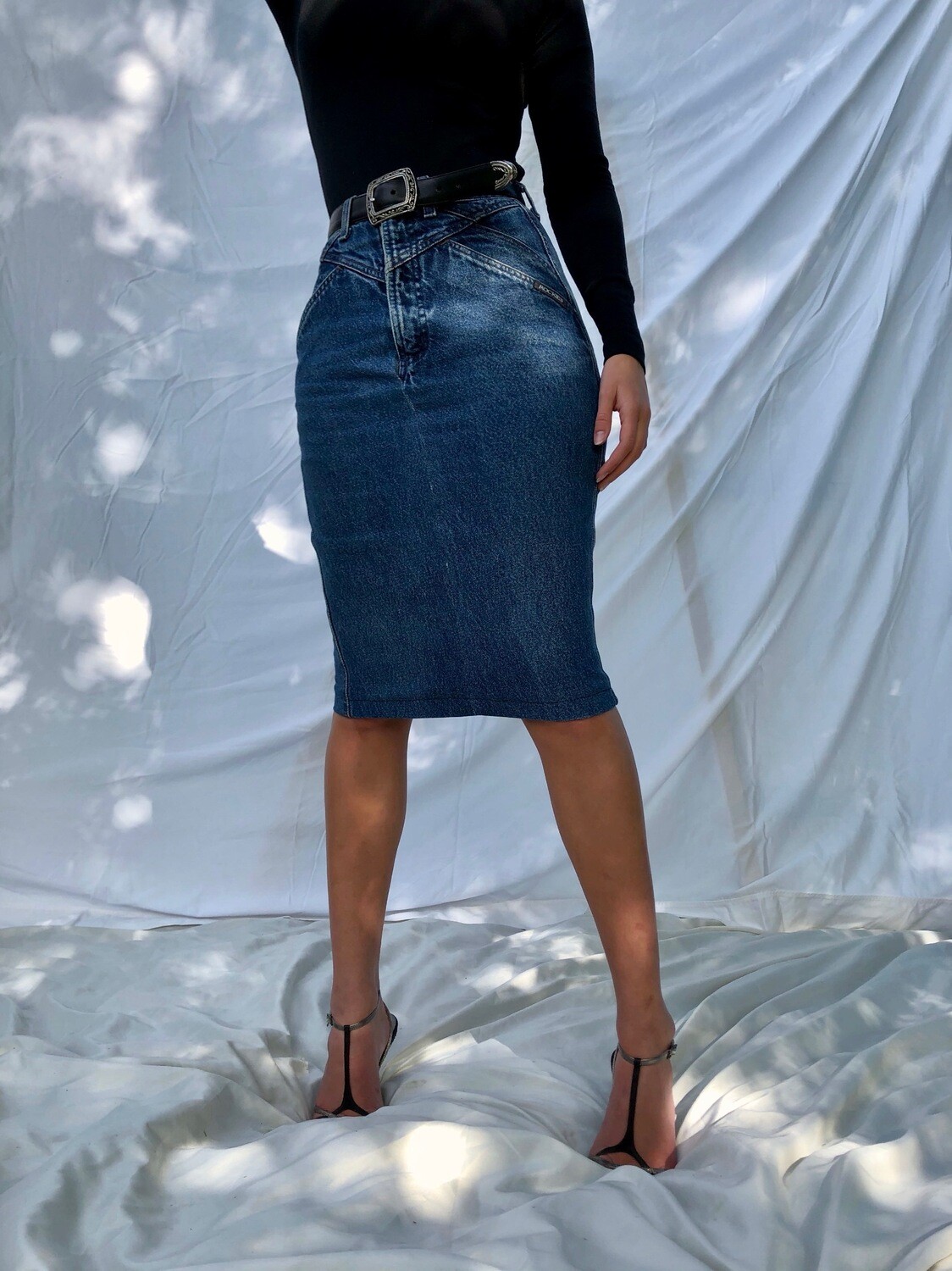 Classic Rockie Denim Skirt