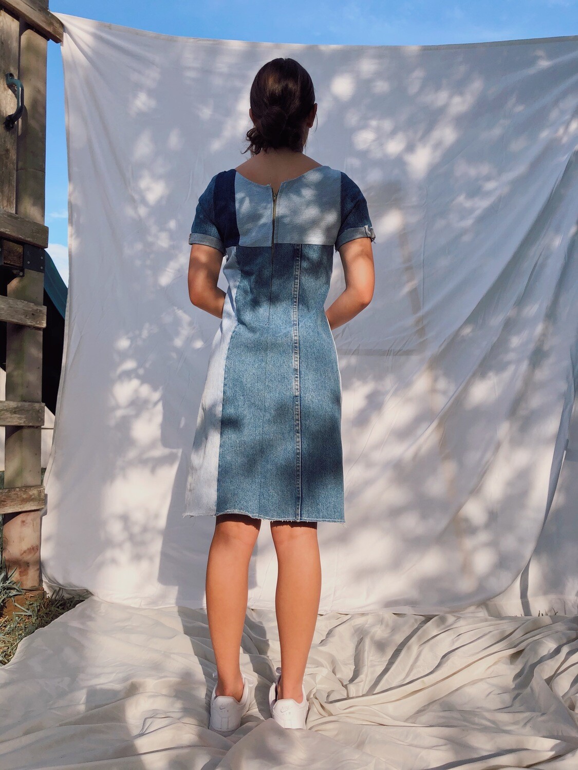 Mixed Wash Smock Dress