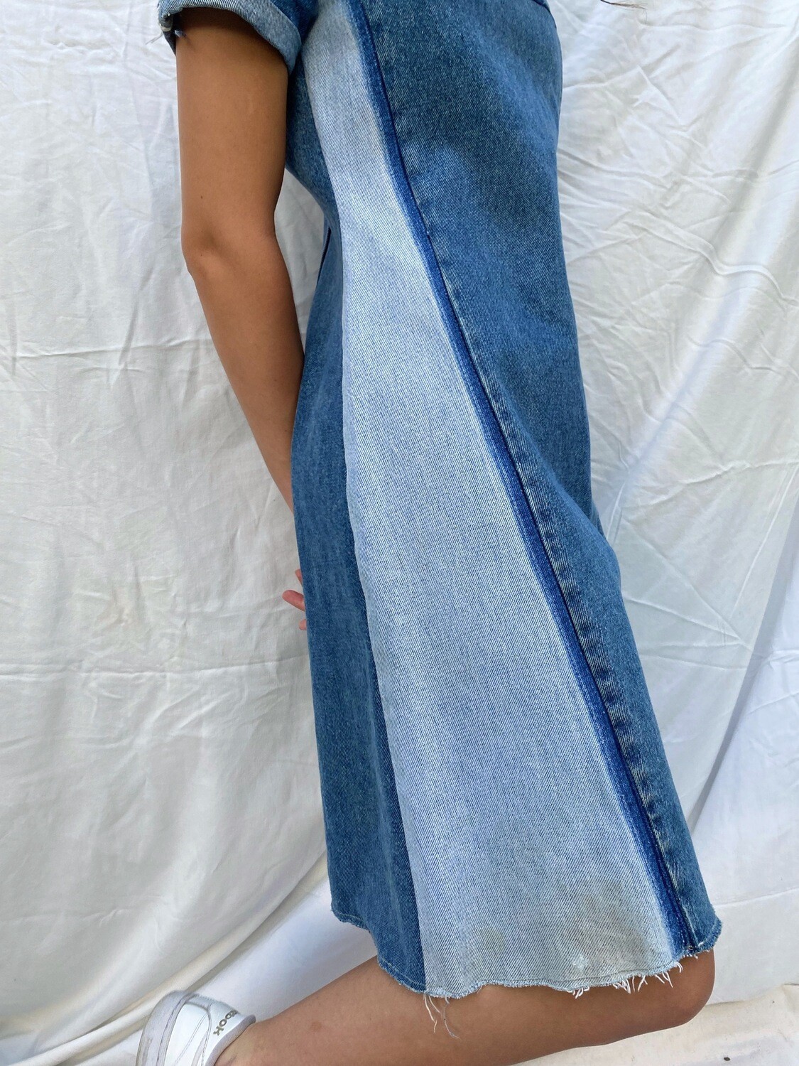 Mixed Wash Smock Dress