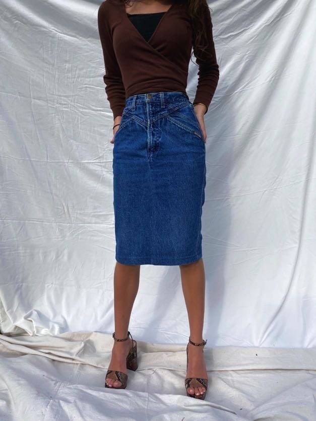 Classic Rockie Denim Skirt