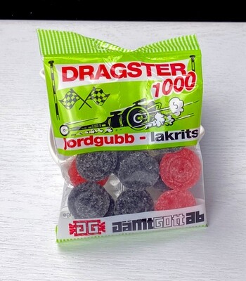 Dragster mansikka lakritsa rengas - 50g Dragster mansikka lakritsa rengas - 50g