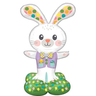 SPOTTED EASTER BUNNY AIRLOONZ LARGE