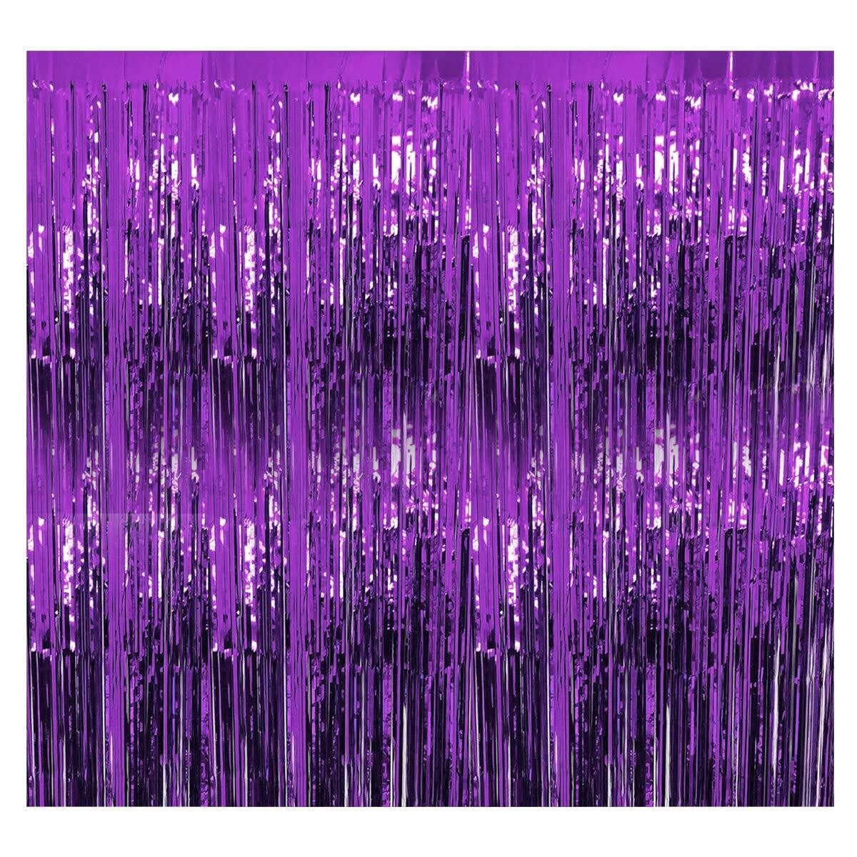 Purple Foil Party Curtain 36x96 inch 769275
