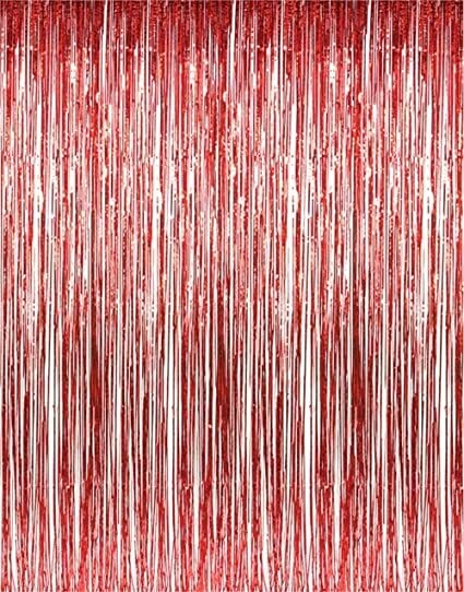 Red Foil Party Curtain 36x96 inch 769299