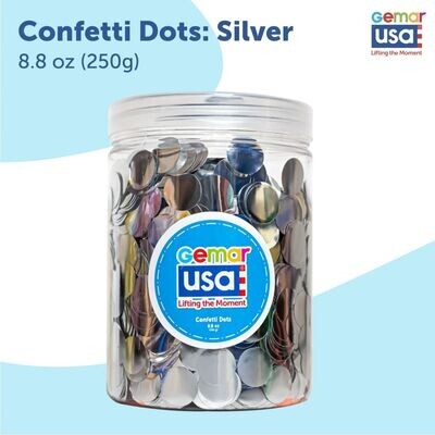 Confetti Jar Silver Metallic (Redondo) 30361