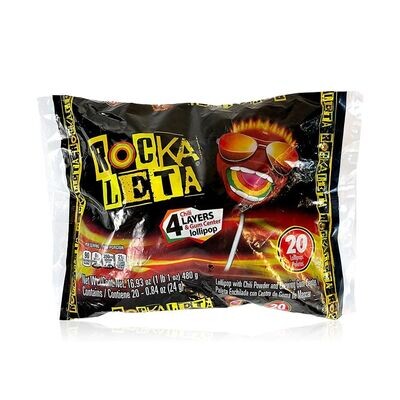 Rockaleta Bag Gum Center Lollipo and Soft Candy