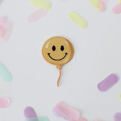 Smile Balloon Embroidered Patch