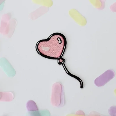 Pop Heart Balloon Embroidered Patch