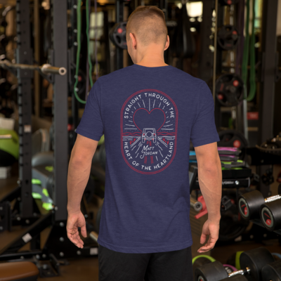 Heart of The Heartland Unisex T-Shirt (Heather Navy)