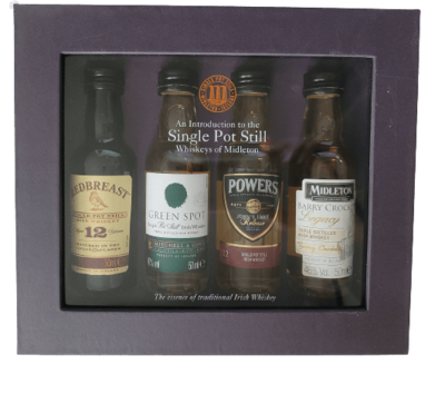 Single Pot Still Whiskeys of Midelton Irland 40-46% VOL. (4x50ml) NEU in Geschenkpackung mit Magnetverschluss