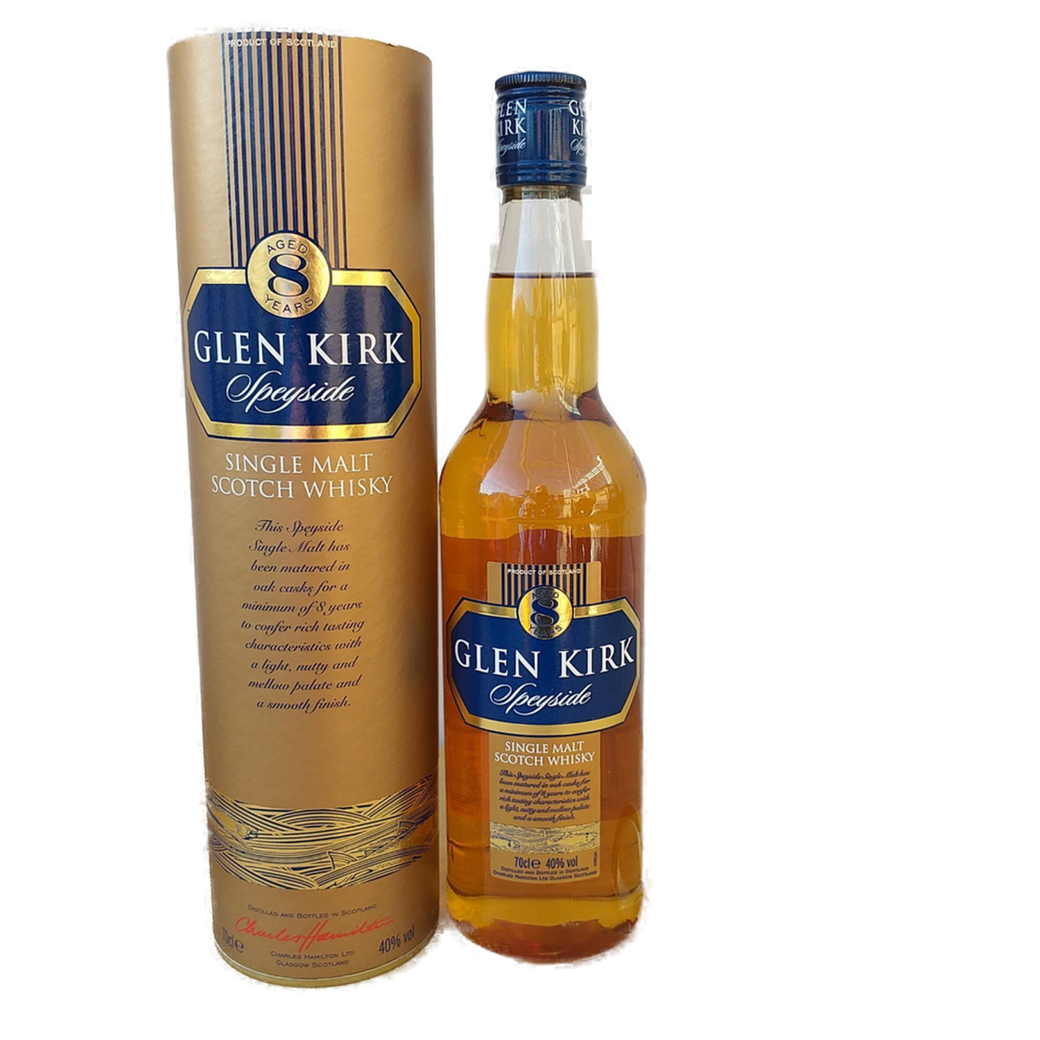 Glen Kirk 8YO Speyside Speyside Single Malt Scotch Whisky Scotland 40% VOL.  (1x0,7ltr.) OVP