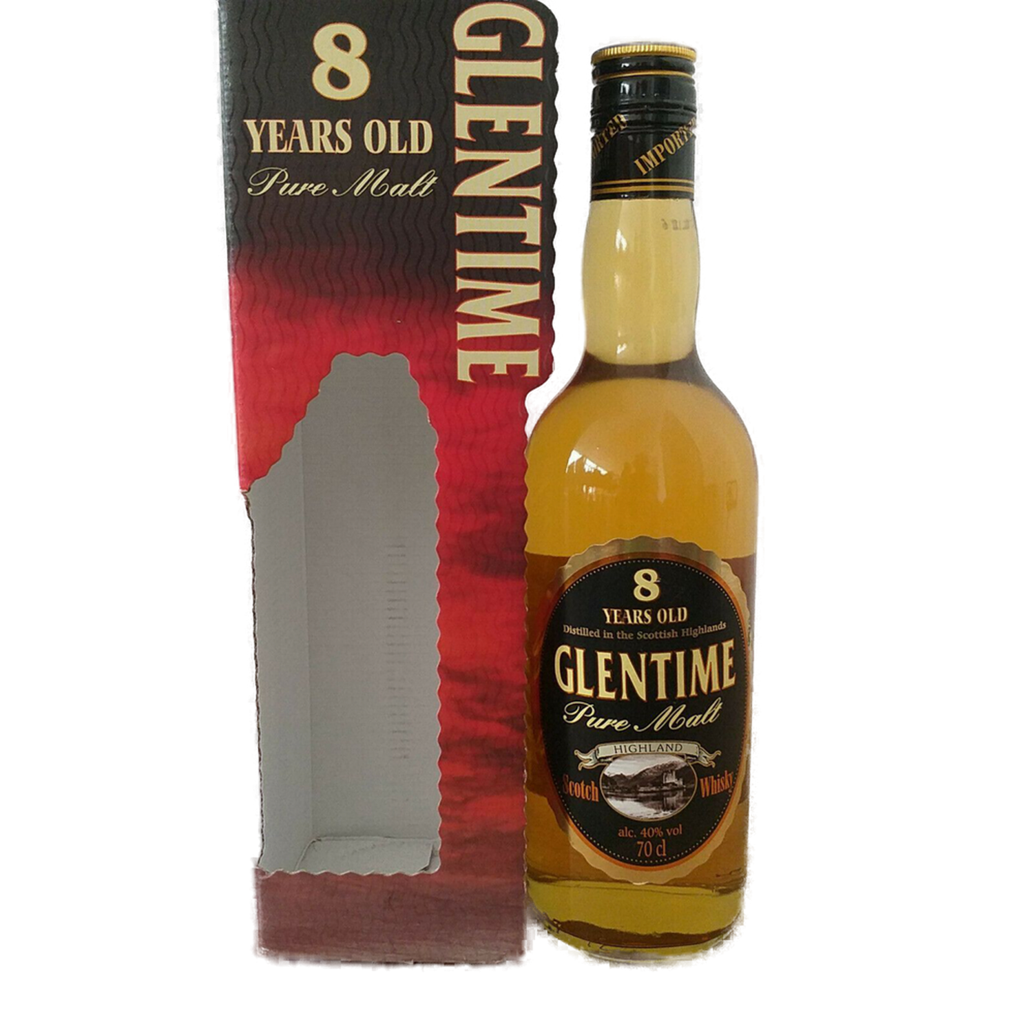 Glentime 8 Jahre Highland Pure Malt Scotch Whisky 40% VOL. (1x0,7ltr.) OVP
