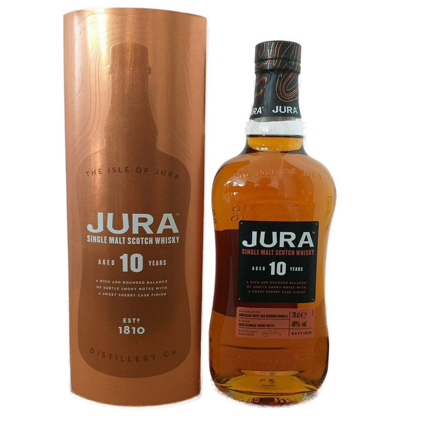 Jura 10 Jahre Single Malt Scotch Whisky 40% VOL. (1x0,7ltr.) OVP