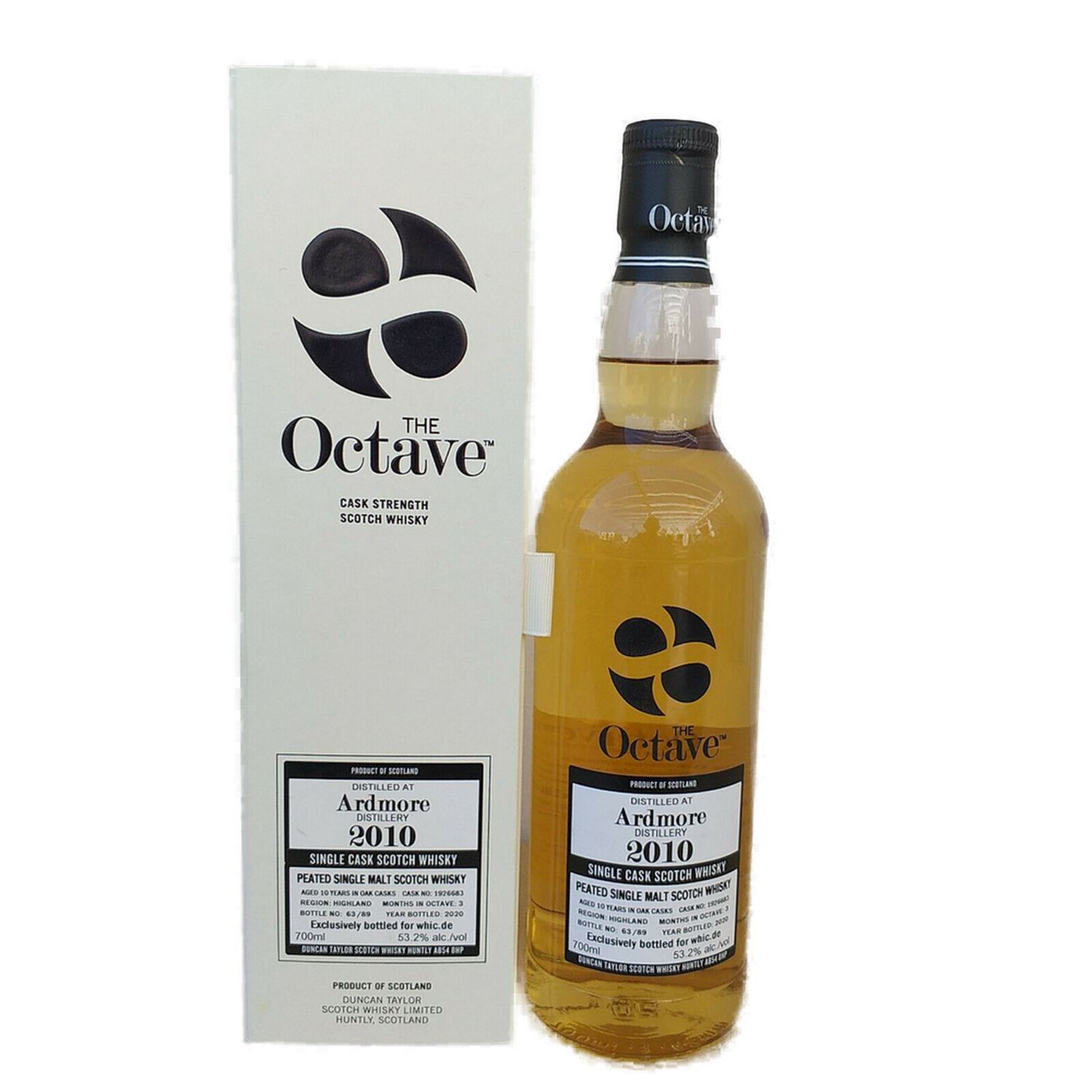 The Octave 10 Years Ardmore 2010 Single Cask Scotch Whisky Scotland 53.2% VOL. (1x0,7ltr.)  Bottle 63/89 OVP