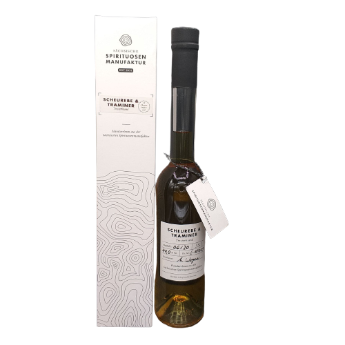 Scheurebe&Traminer Tresterbrand 44% VOL. Sächsische Spirituosen Manufaktur Abfüllung 06/2020 (1x0,350ltr.)
