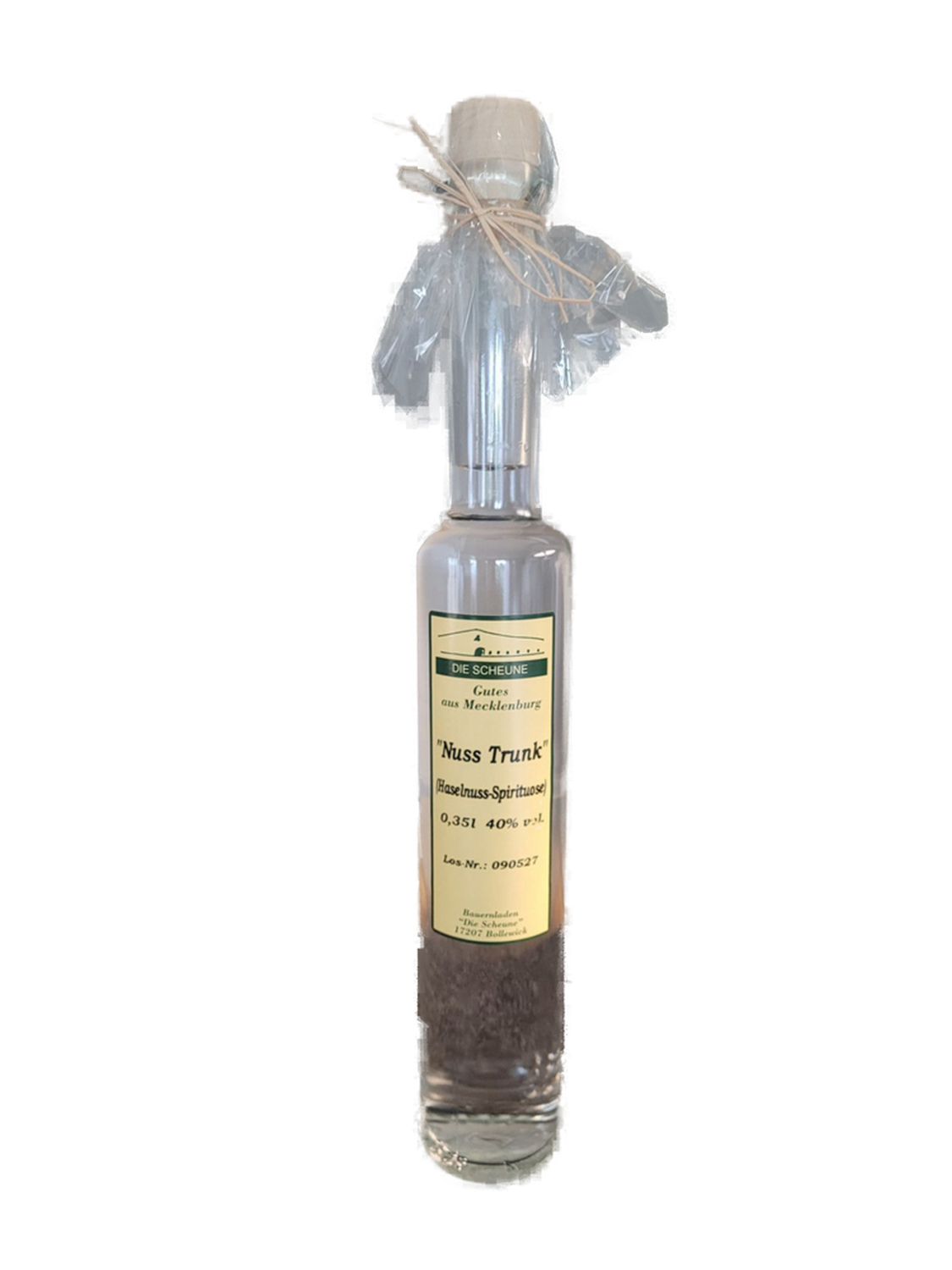 Nuss-Trunk Haselnuss-Spirituose 40% VOL. Die Scheune Gutes aus Mecklenburg (1x0,350ltr.)