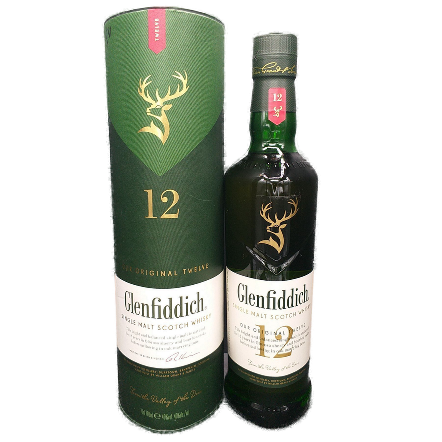 Glenfiddich 12 Jahre Single Malt Scotch Whisky 40% VOL. (1x0,7ltr.) OVP