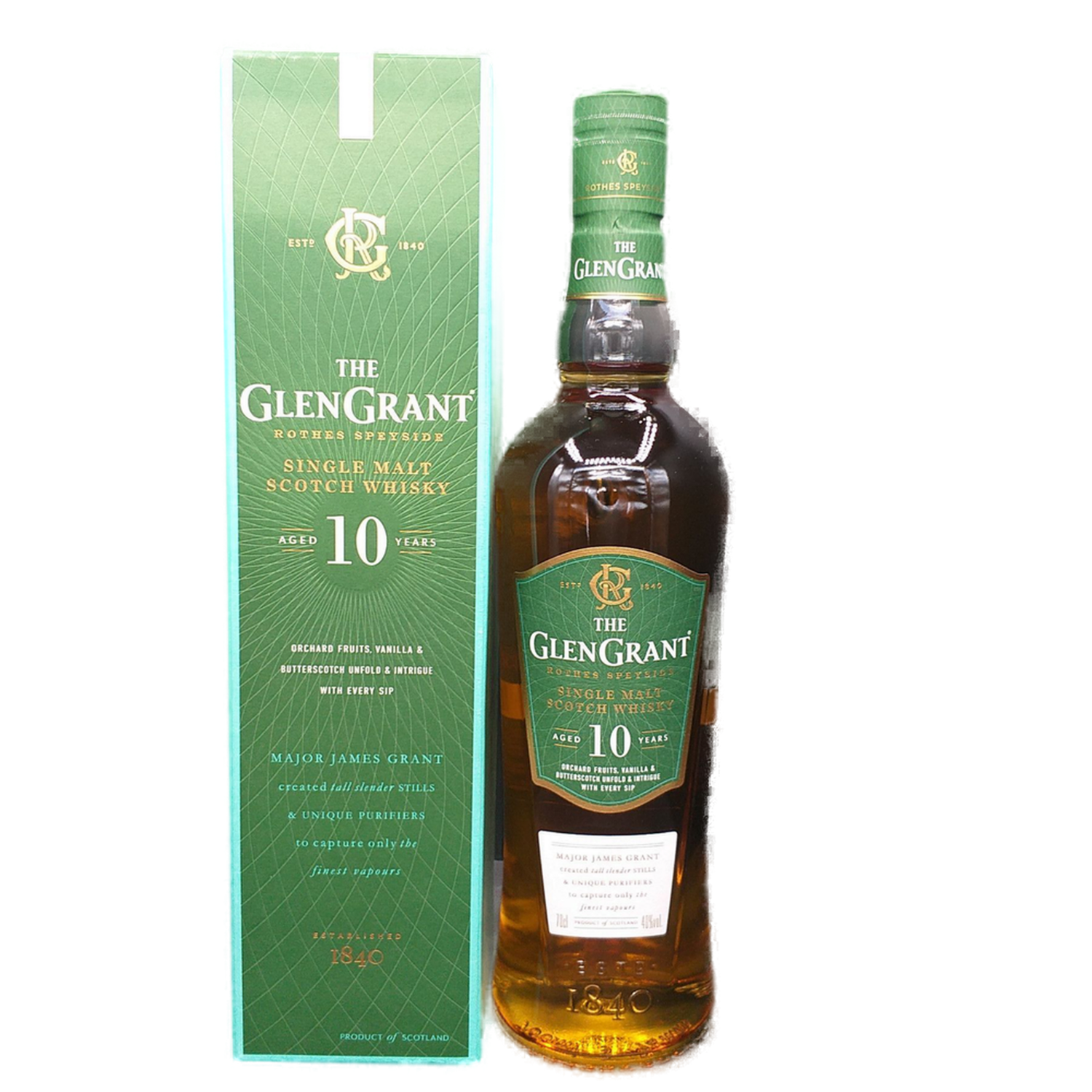 The Glen Grant 10 Jahre Rothes Speyside Single Malt Scotch Whisky 40% VOL. (1x0,7ltr.) OVP