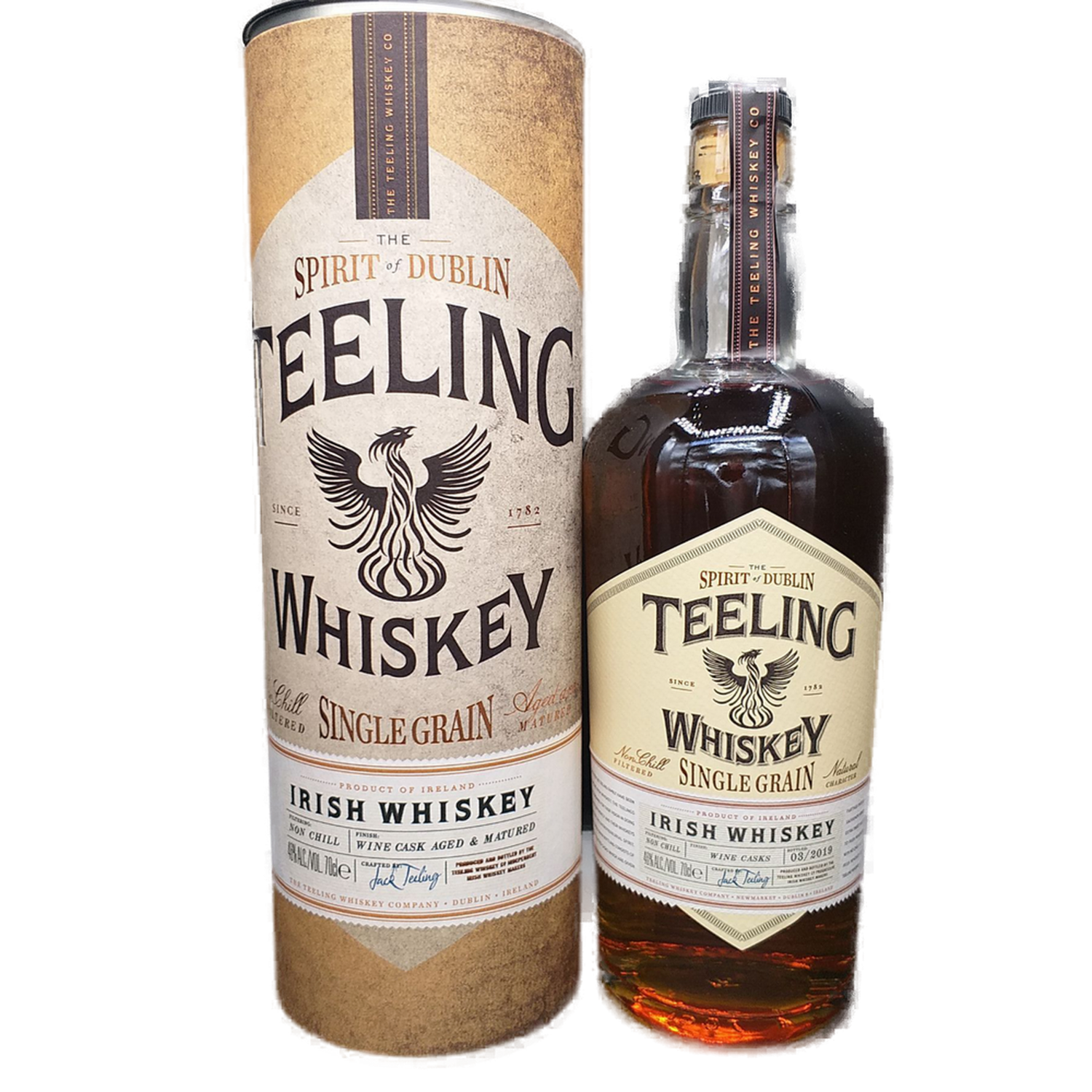Teeling Wine Cask Single Grain Irish Whiskey 46%VOL. (1x0,7ltr.) Bottled 03/2019 OVP
