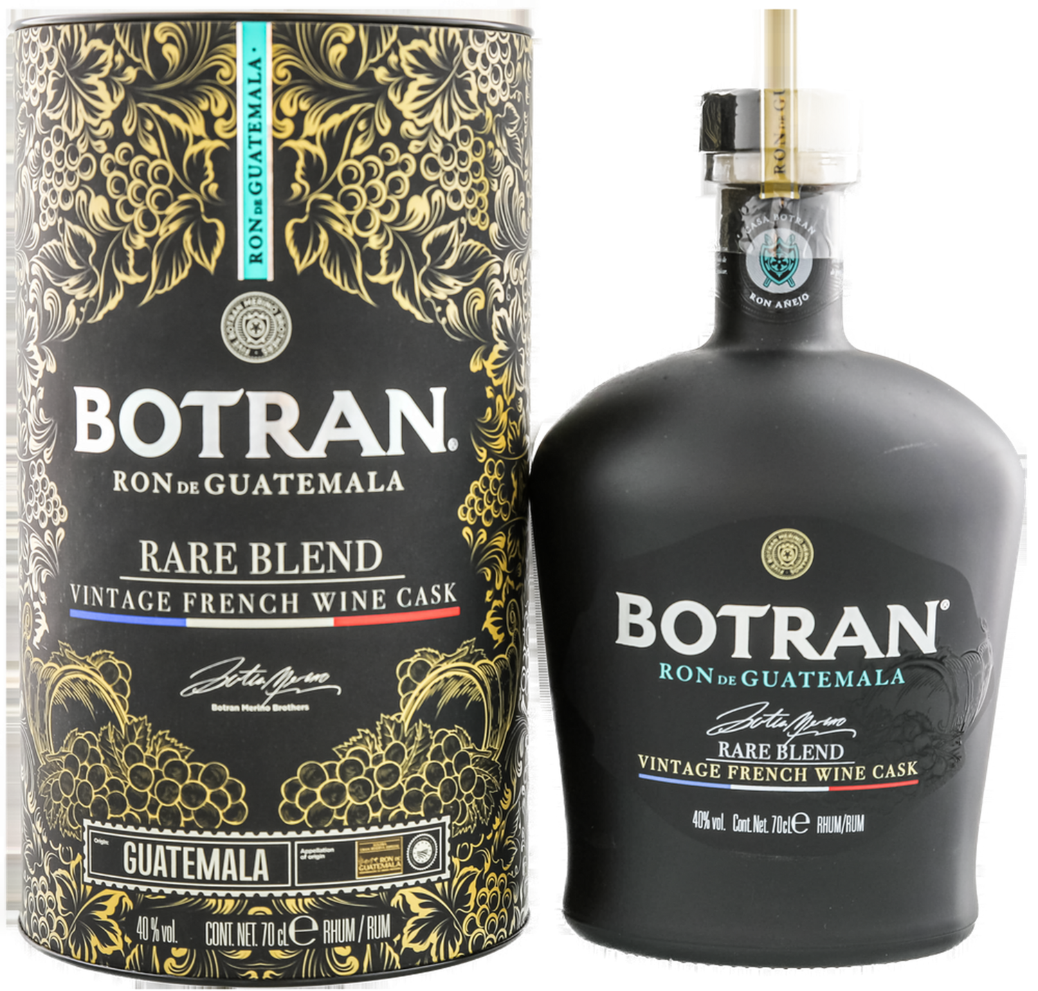 Botran Rare Blend Vintage French Wine Cask Rum 40% VOL. (1x0,7ltr.) inkl. Giftbox
