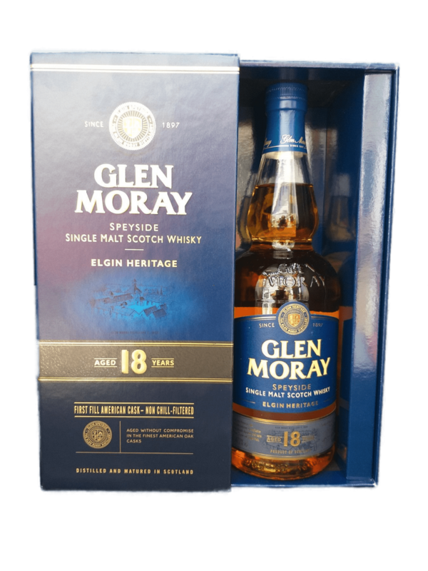 Glen Moray 18 Jahre Elgin Heritage First Fill American Oak Whisky 40% VOL. (1x0,7ltr.) OVP