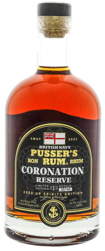 Pusser's Coronation Reserve Rum British Navy Limited Edition 54,5% VOL. (1x0,7ltr.) Bottle-No. kann vom Bild abweichen