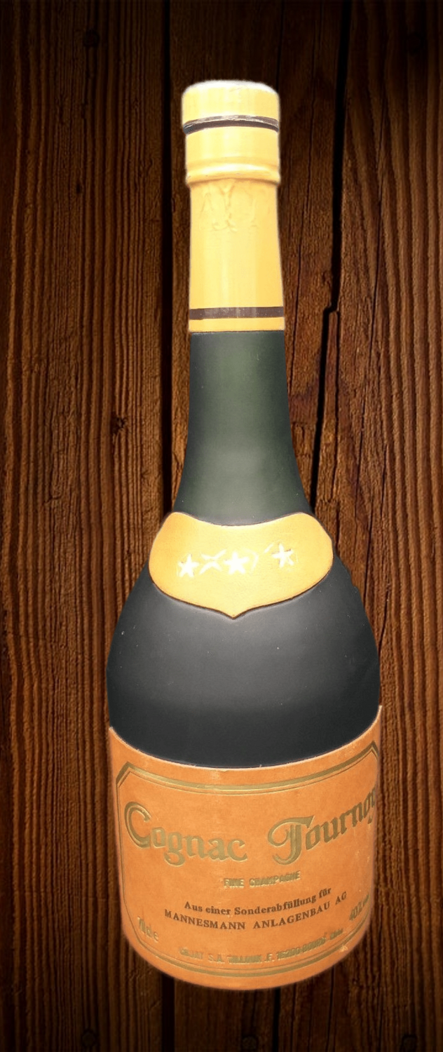 Tournay Fine Champagne Cognac 40% VOL. Sonderabfüllung für Mannesmann Anlagenbau AG (1x0,7ltr.) Lederetikett
