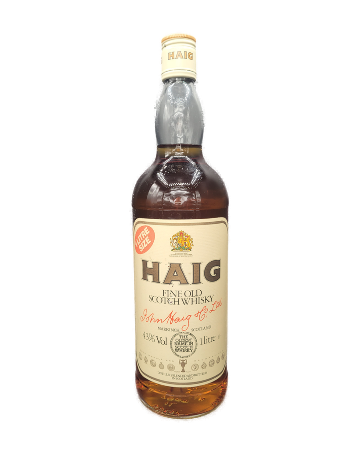 Haig Fine Old Scotch Whisky Scotland 43% VOL. sehr alte Ausführung  (1x1,0ltr.)