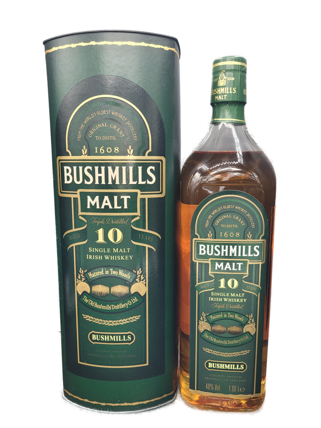 Bushmills 10 Jahre Single Malt Irish Whiskey 40% VOL. (1x1,0ltr.) OVP