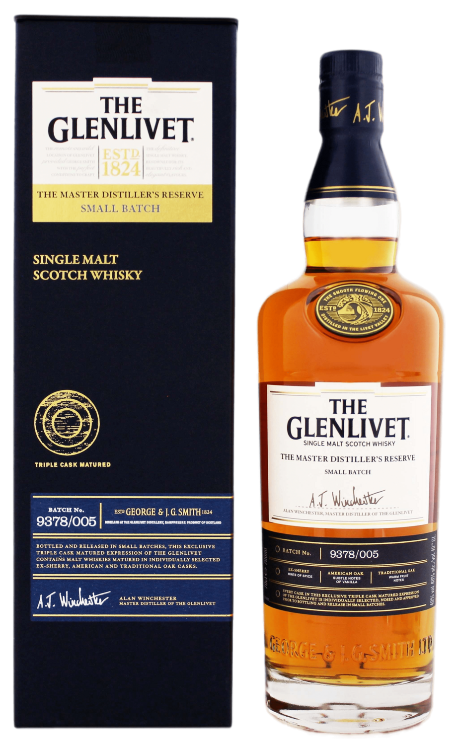The Glenlivet Master Distiller's Reserve Single Malt Scotch Whisky 40% VOL. (1x0,7ltr.) Small Batch 9378/005 inkl. Giftbox